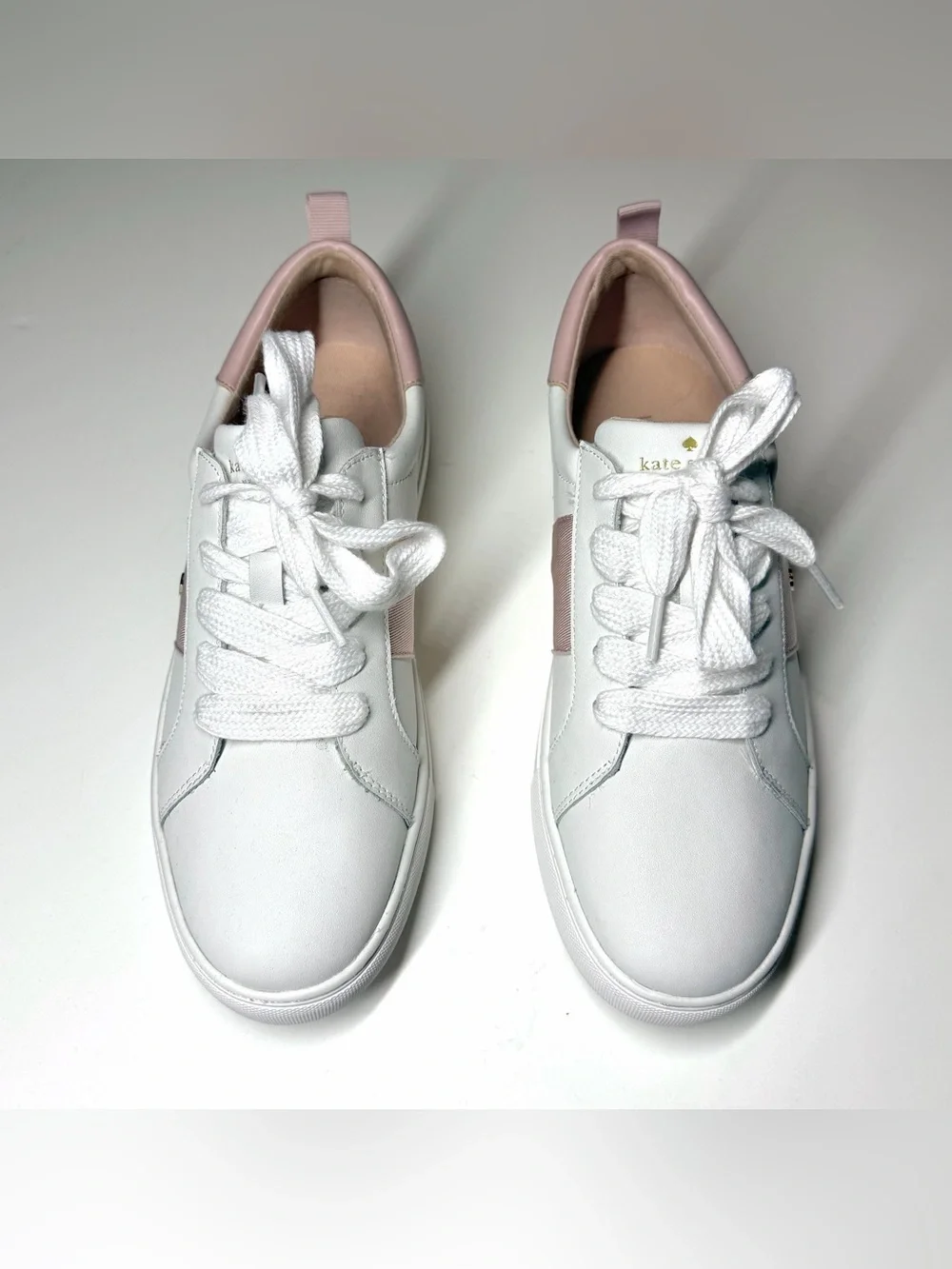 Kate Spade Women’s Iggy sneakers in optic white and rose smoke Size- 9.5 B